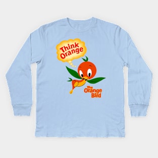 Orange Bird Kids Long Sleeve T-Shirt